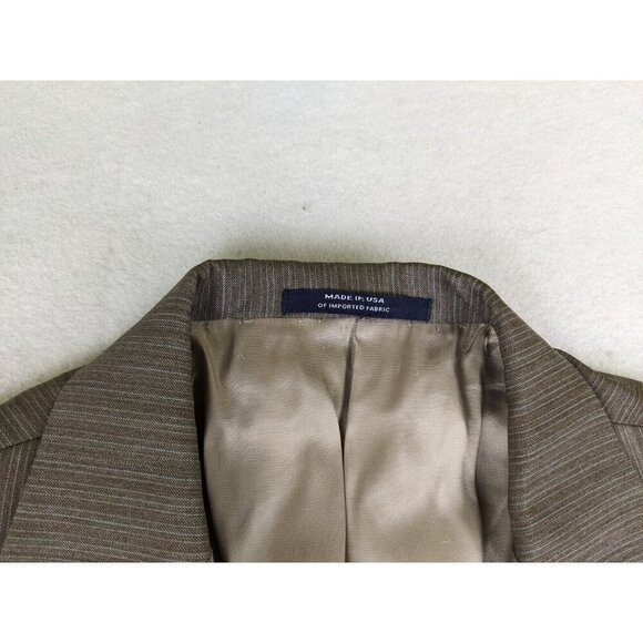 Hart Schaffner Marx Men's Blazer Size 40R Brown Striped 2-Button Sport Coat - Picture 3 of 13